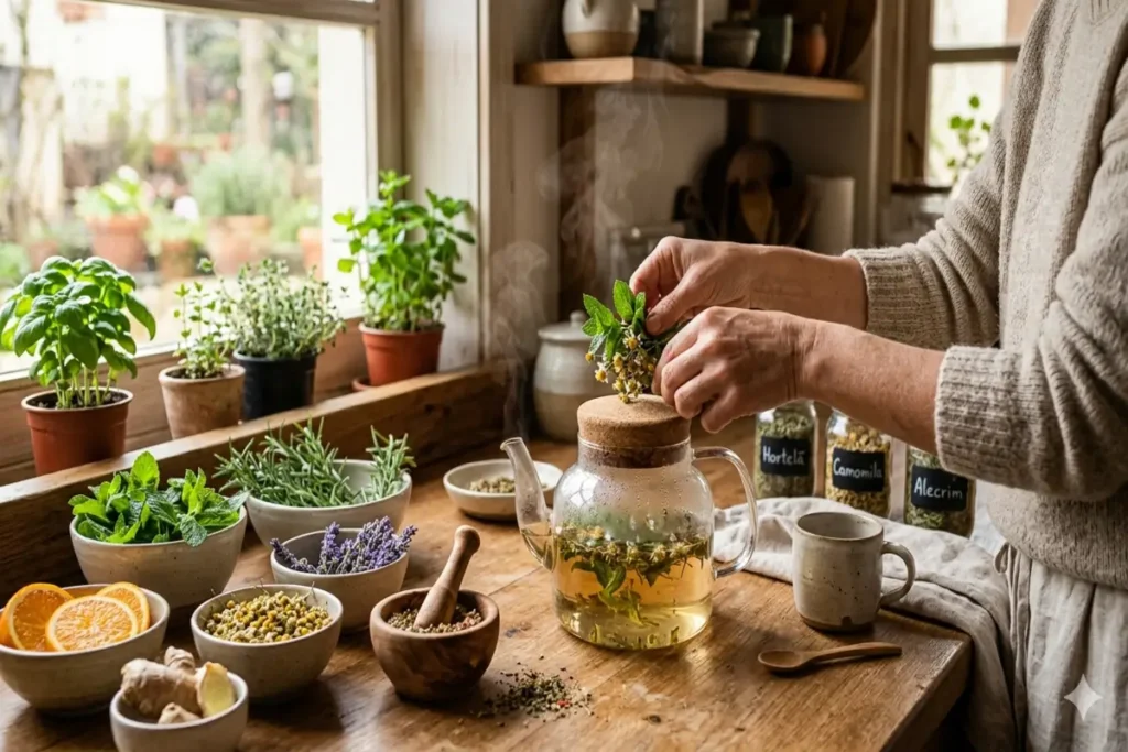 Como Fazer Chás Naturais com Plantas Aromáticas e Medicinais em Casa Passo a Passo